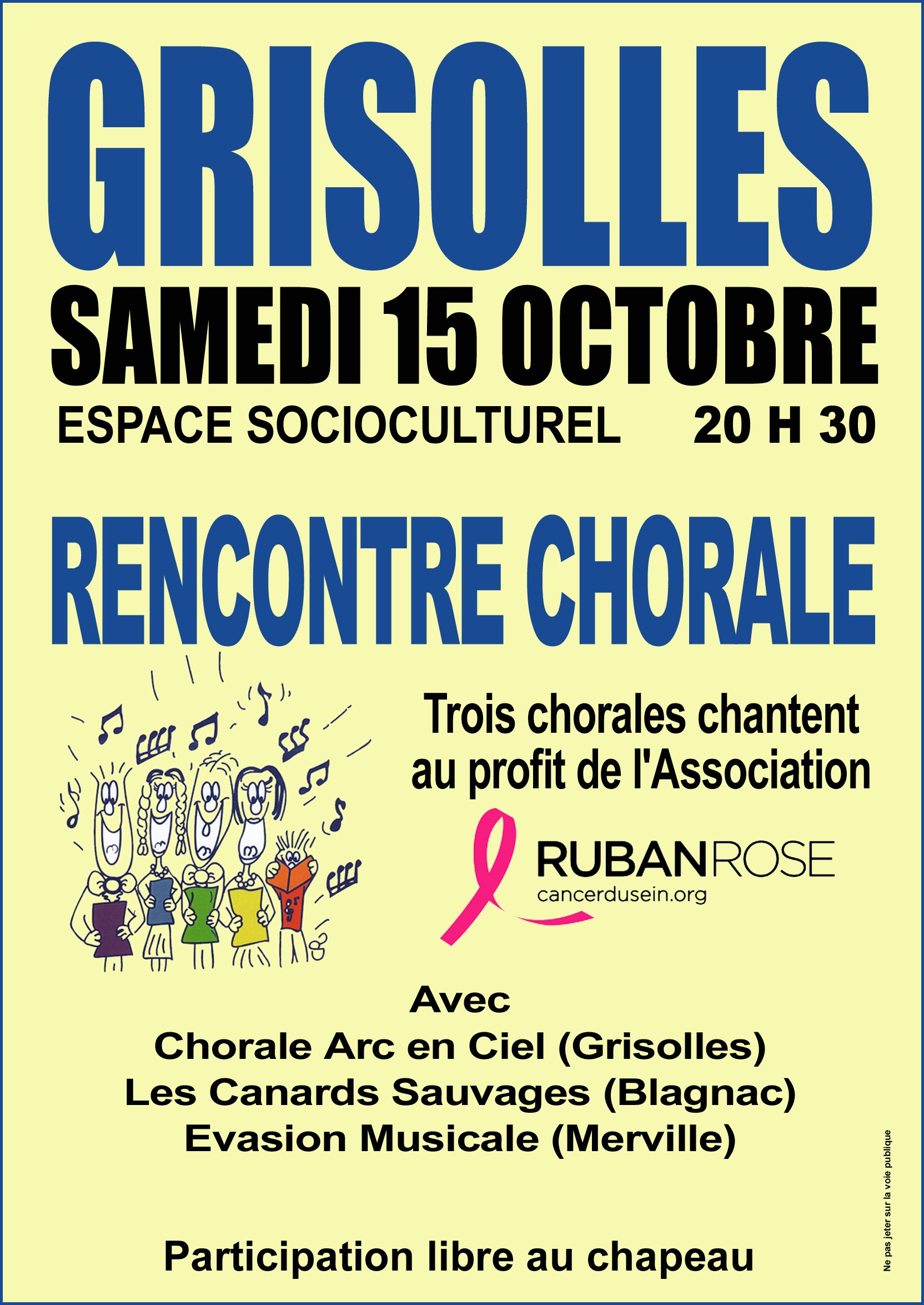Oct 22 – concert de chorales